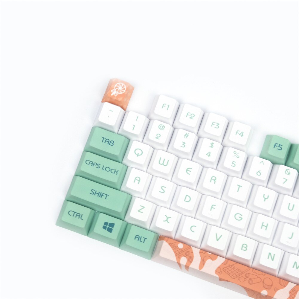 Mechanical keyboard Keycaps Mint Milk Original Cherry Profile 128 Keys Compatible Cherry MX Kailh Gateron Switches