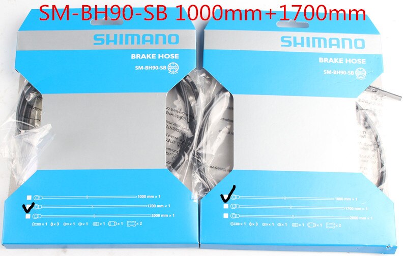 Shimano sm -bh90- sb sm -bh90- ss bremseslange  m395 m596 m615 m8000 m9000 xt xtr skivebremseslangesæt 1000mm 1700mm bh90- ss bh -90- sb: Sb 1000mm 1700mm