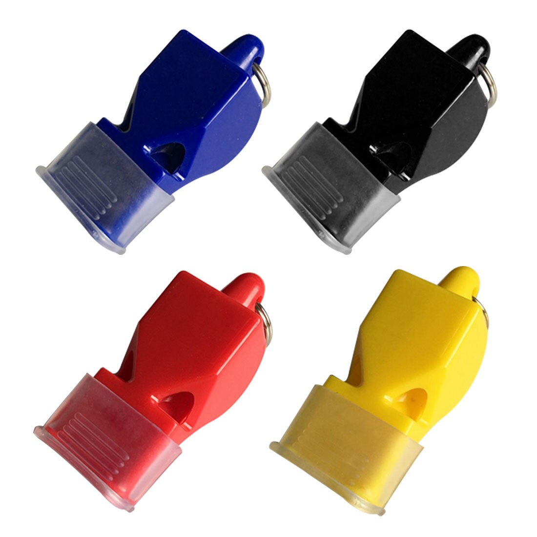 Silbato de plástico para fútbol, baloncesto, Hockey, béisbol, árbitro deportivo silbato de acampada, supervivencia con cordón, 1 Uds.