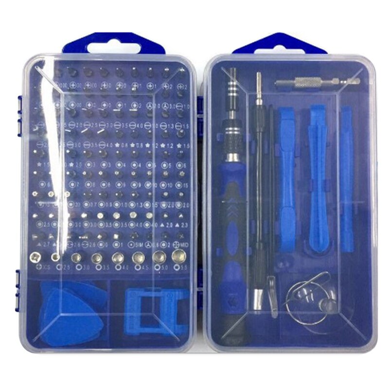 112 in 1 Screwdriver Set of Screw Driver Bit Set Multi-function Precision Mobile Phone Repair Device Hand Tools Torx Hex: BL