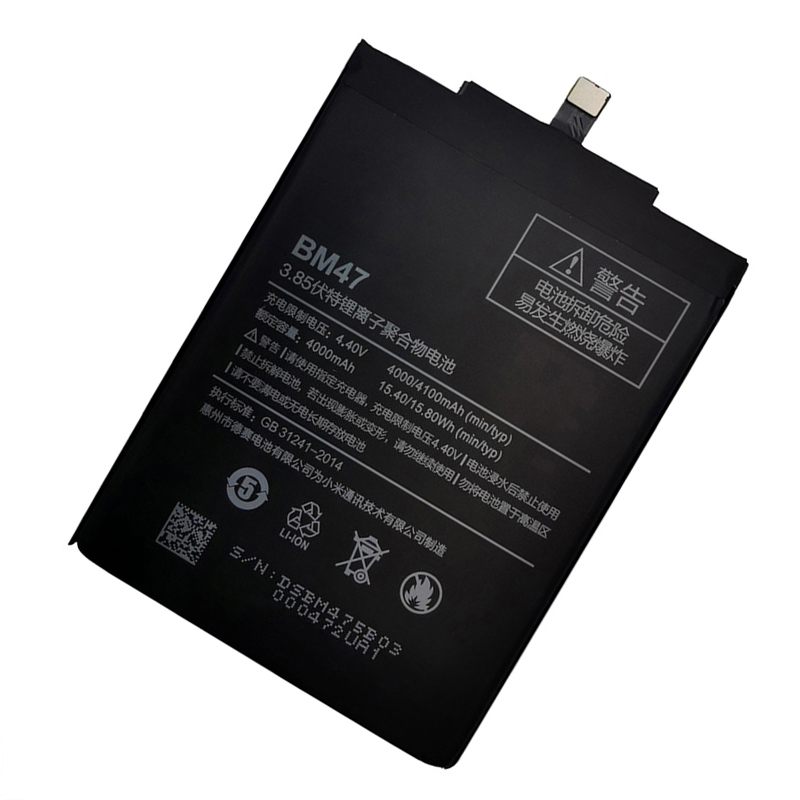 2025 100% batería Original BM47 de capacidad completa 4100mAh para Xiaomi Redmi 3 3S 3X Xiao mi Hongmi Redmi 4x baterías de repuesto
