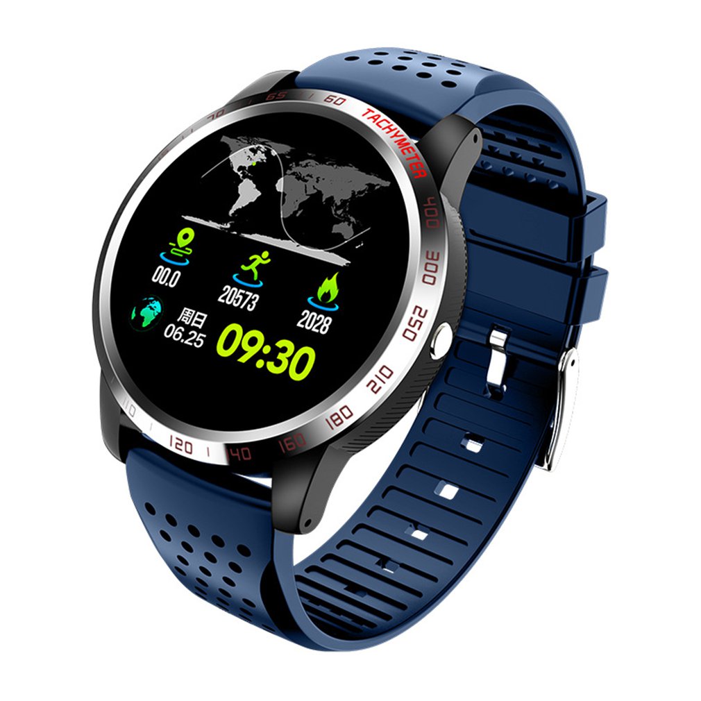 EKG PPG HRV Clever Uhr GPS Bluetooth Fitness Tracker Blutdruck Herz Bewertung Monitor Anruf Erinnerung Nachricht drücken Smartwatch: Blau