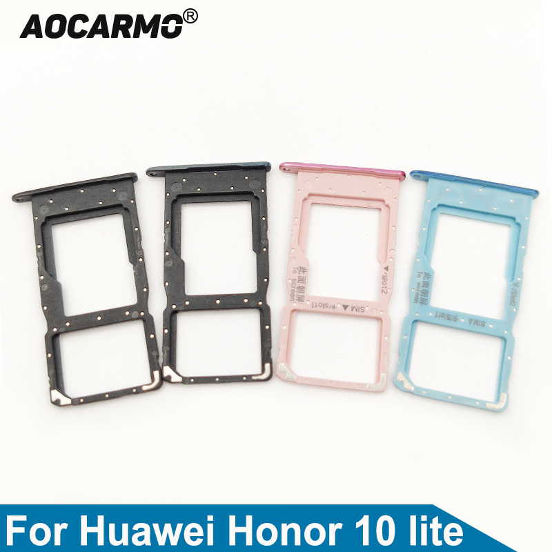 Aocarmo Sd Microsd Houder Nano Sim Card Tray Slot Voor Huawei P Smart ) / Honor 10 Lite POT-LX3 POT-LX1 POT-LX2J