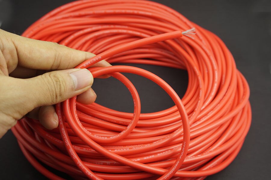22 AWG 40KV Red Silicone Wire Cable Battery Motor Wire Cable