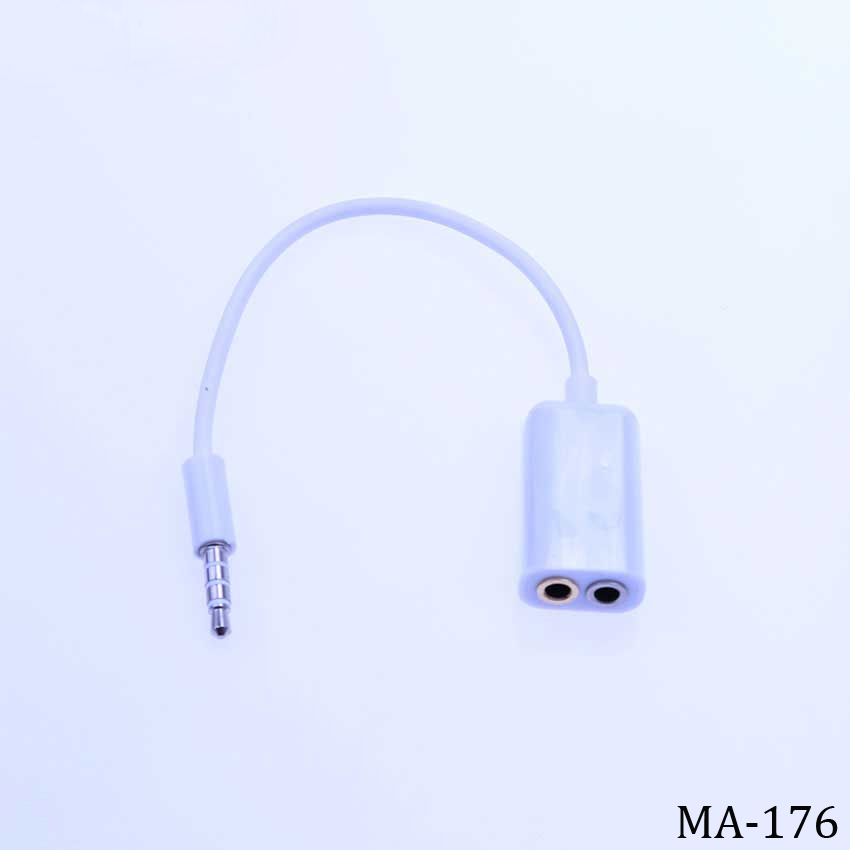 1 Mannelijke Naar 2 Vrouwelijke 3.5 Jack Aux Audio Kabel Hoofdtelefoon Microfoon Splitter Voor Iphone 5 5S 6 6S 7 Plus Laptop Mp3 Speaker: Lavendel