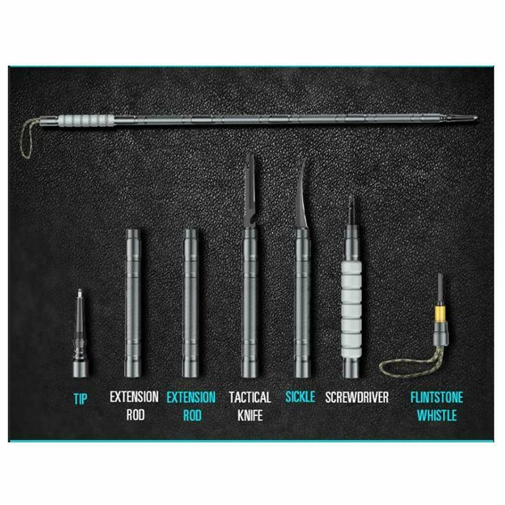 Multifunction Outdoor Trekking Pole Nordic Walking Stick Ultralight Sports Camping Mountaineering Hiking Fishing Skiing tools