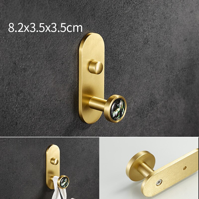 1pc aluminium wandgemonteerde kapstokken voor thuis, slaapkamer, keuken, sleutel, handdoekhangers: Veelkleurig a