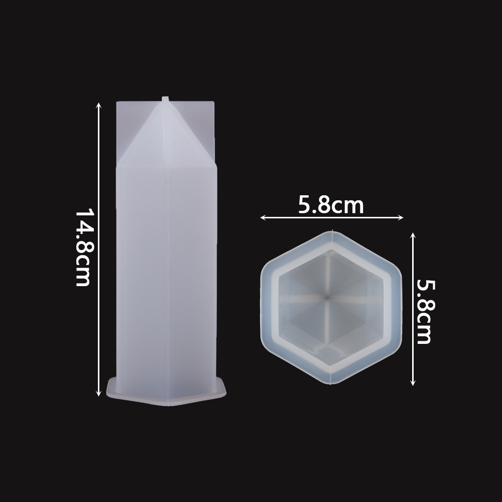 DIY Cylinder Hexagon Silicone Mold Epoxy Resin Candle Mould Aroma Candles Wax Molds Clay Plaster Crafts Casting Mould Home Decor: Hexagon Corn 2