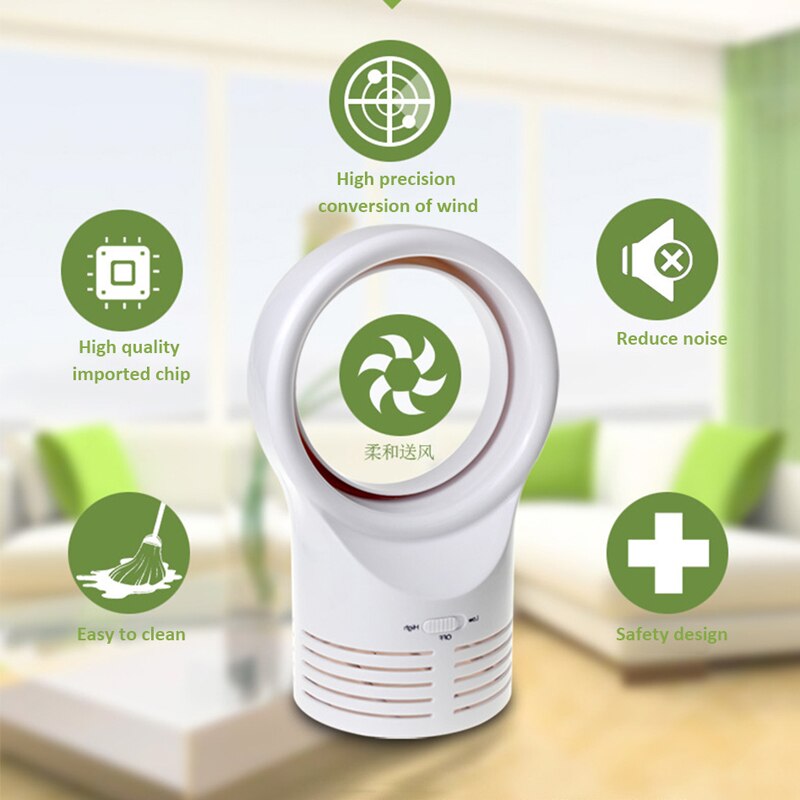 Mini USB Ventilator Voor Office Home Elektrische Laptop Ventilator Met Dubbele Side Bladeless Bureau Ventilator Bladen Abanico Draagbare Computer PC fan