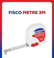 FISCO Çelik Şerit Metro 3M-5M Kolay Geri Çekilebilir Kırılmaz Paslanmaz Doğru Sıfırlama Ahşap Metal % 100 Türk Malı