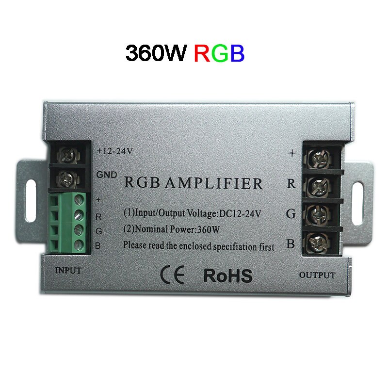 Aluminum DC5V-24V Led Controller 12A/24A/30A 3CH 4CH Led RGB RGBW Amplifier for 5050 3528 Led Strip Tape Power Repeater Console: 360W RGB Amplifier