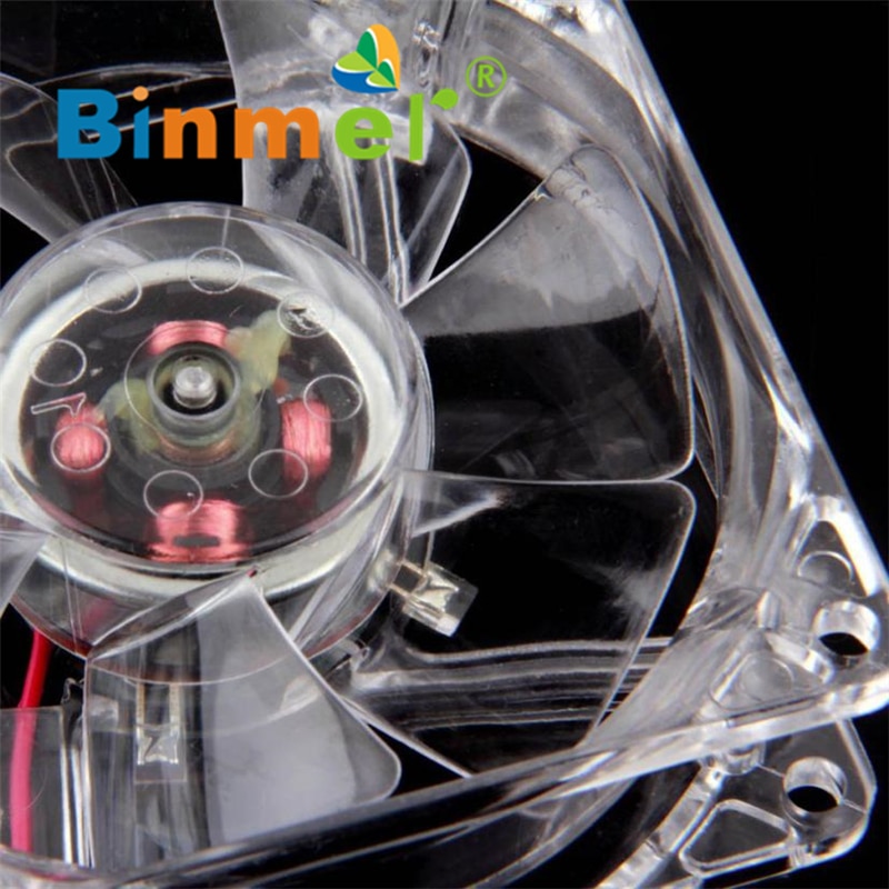 Colorful Quad 4-LED Light Neon Clear 80mm PC Computer Case Cooling Fan Mod_KXL0718