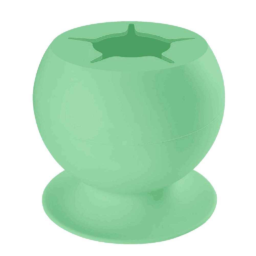 Cubo de basura Manual con ventosa de silicona, manualidades, piezas de chatarra de costura, colección de cajas de almacenamiento de residuos, ayudante para escritorio del hogar: Green
