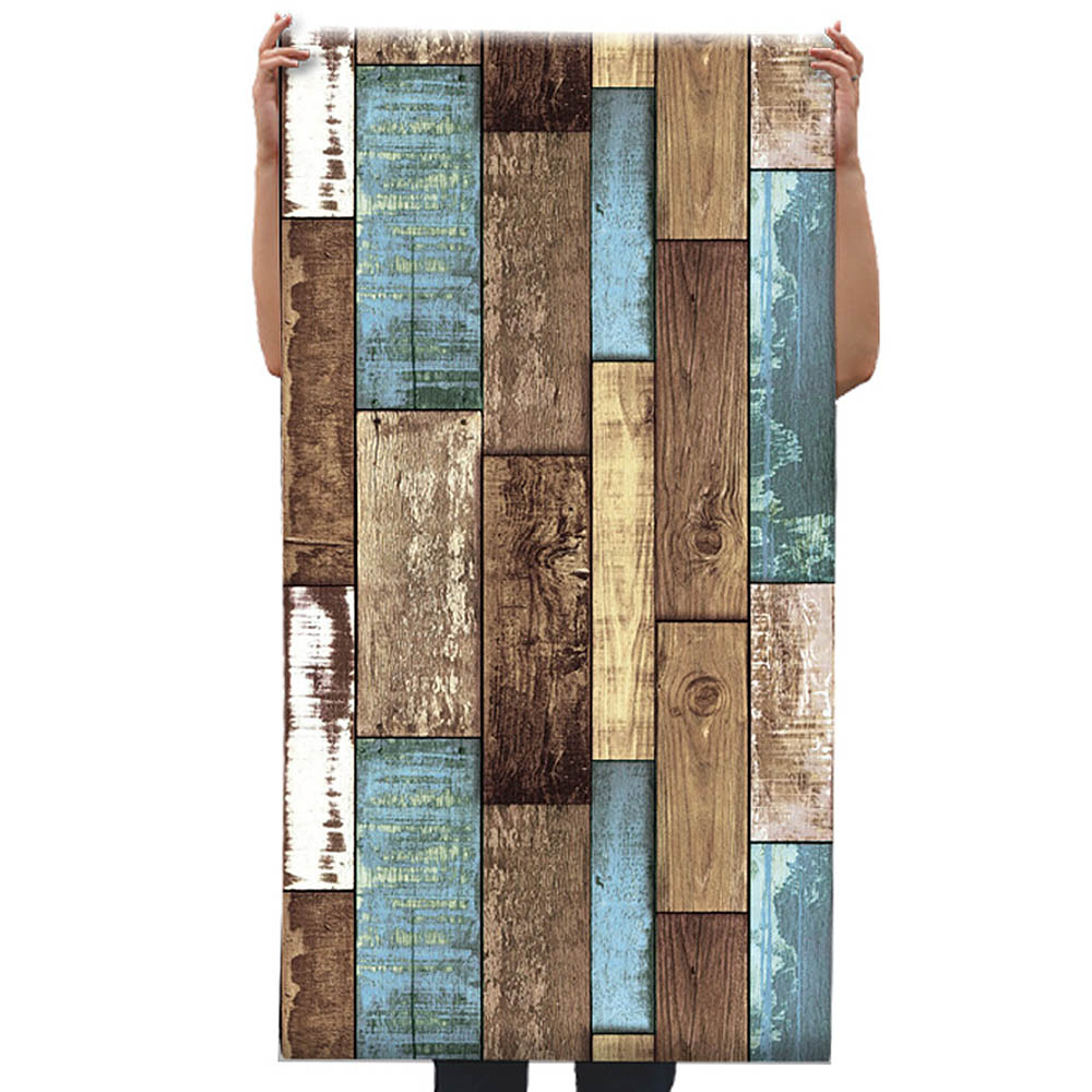 53CM×10M Wallpapers Retro Old Personality Wood Plank Wallpaper Bar Restaurant Clothing Store Cafe Background Wallpaper