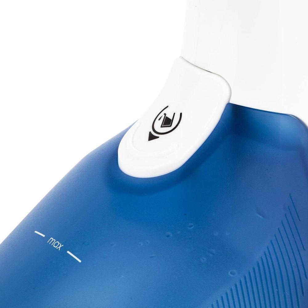 Plancha Vapor Vertical Muy Potente, 1640 W, 24 g/m, Suela de Acero Inozidable, Depósito de Agua Extraíble de 250 mL, Autonomía Ilimitda, Ideal para Viaje, Azúl. H.Koenig_STM10
