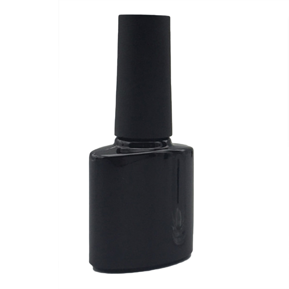 10ml Draagbare Transparante Glas Nagellak Vernis Lege Fles Make-up Cosmetische Container met Deksel Borstel Nail Glas flessen: Black