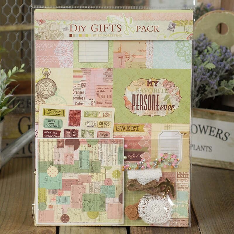 A4 vintage dekorative papirer planlægger journal deco pakke rejser scrapbooking forsyninger