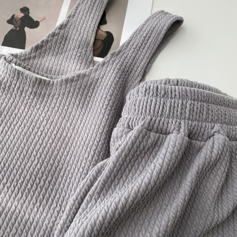 QWEEK-Pijama de verano para mujer, ropa de casa, conjunto de 2 piezas, trajes femeninos con pantalones cortos, ropa de dormir informal