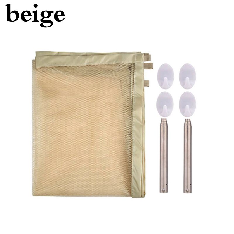 Hundeport mesh magisk kjæledyrport for hunder trygg vakt doodr installer kjæledyrhund sikkerhetsinnhegning bærbart sammenleggbart kjæledyr isolasjonsgjerder: Beige / 72 x 110cm