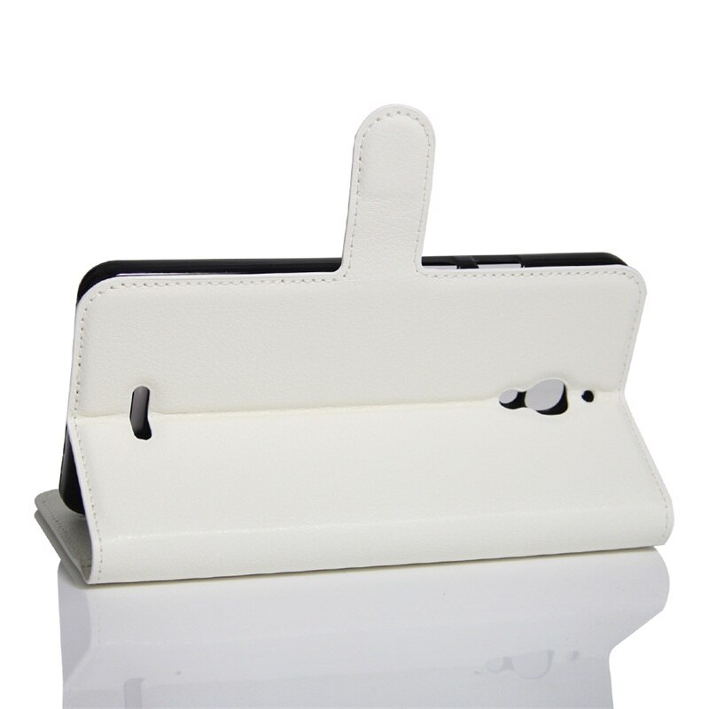 for Alcatel Pixi 4 (6) Cyboris cover For Alcatel Pixi 4 (6) 3G Pixi4 6.0 " Flip Lichi Holster PU Leather with card slot holders: White