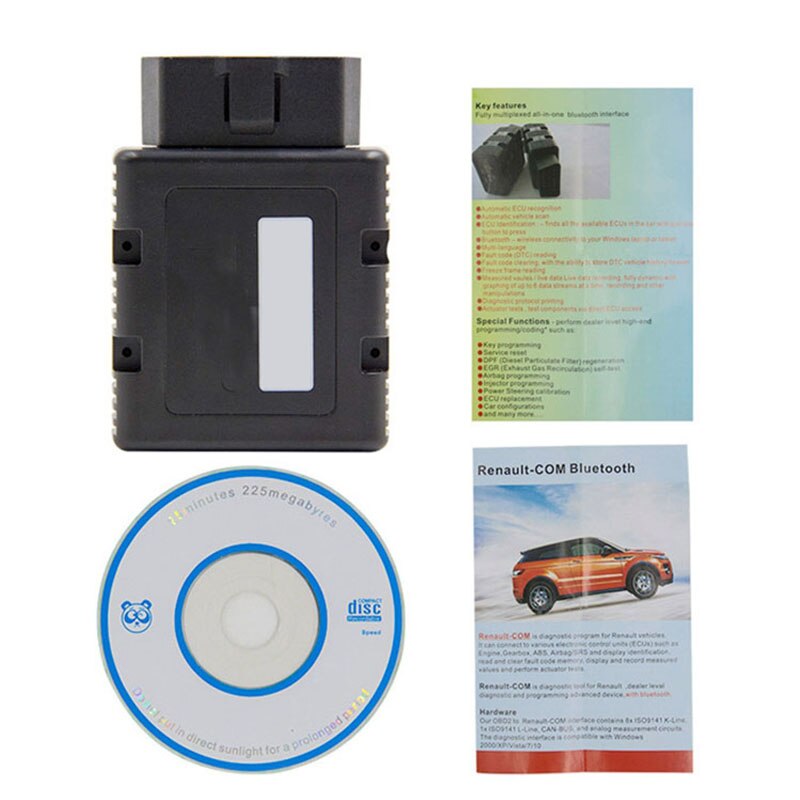 For Renault-Com Bluetooth Obd2 Diagnostic Tool Programming Interface For Renault Vehicles Replace Of For Renault Can Clip