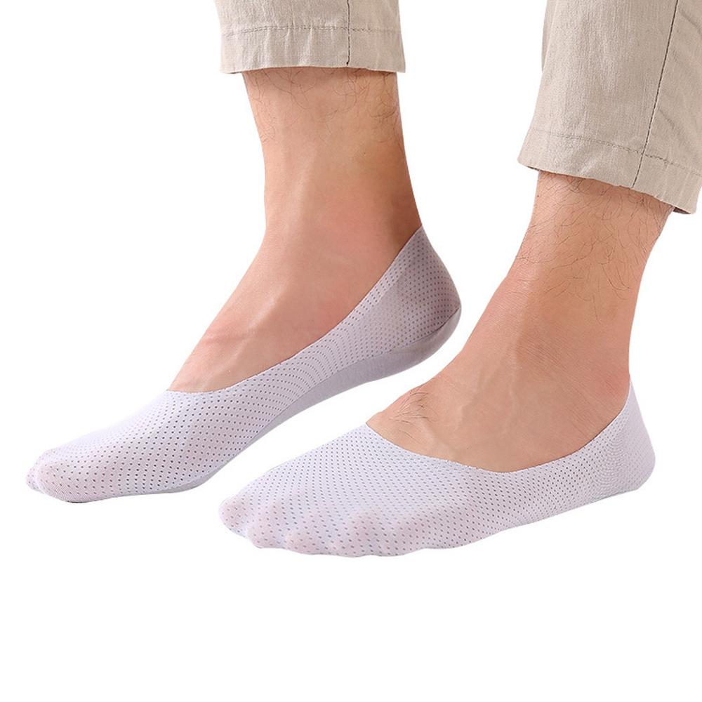Ademende Ice Zijden Sokken Mens Katoen Ijs Zijde Zacht Antislip Dunne Sport #3U06