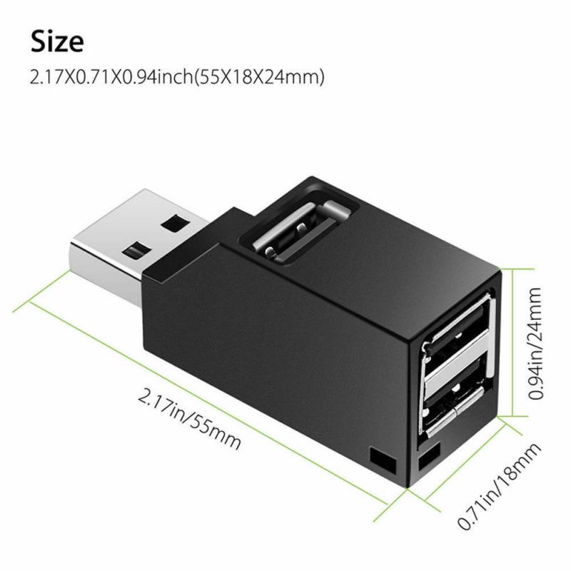 Tragbare Mini 3 Häfen USB 3,0 Hub Splitter hoch Geschwindigkeit Daten Transfer Splitter Kasten Adapter Für PC Laptop MacBook Profi Adapter