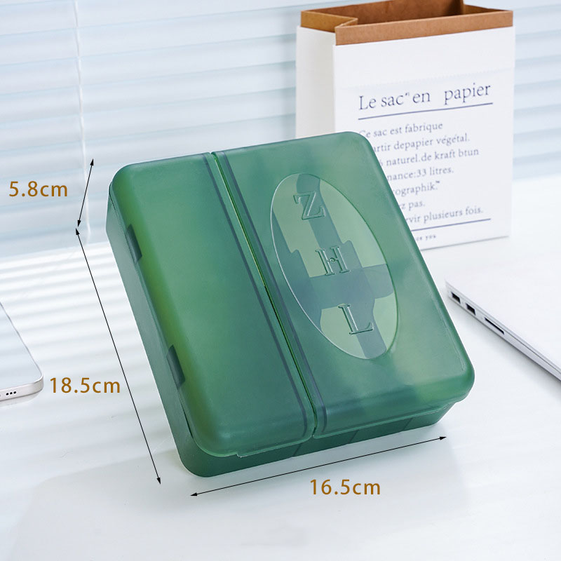 Grande boîte de rangement pour chargeurs, câbles, adaptateurs et accessoires avec séparateurs, chargeur et boîte de rangement de câbles personnalisables: green