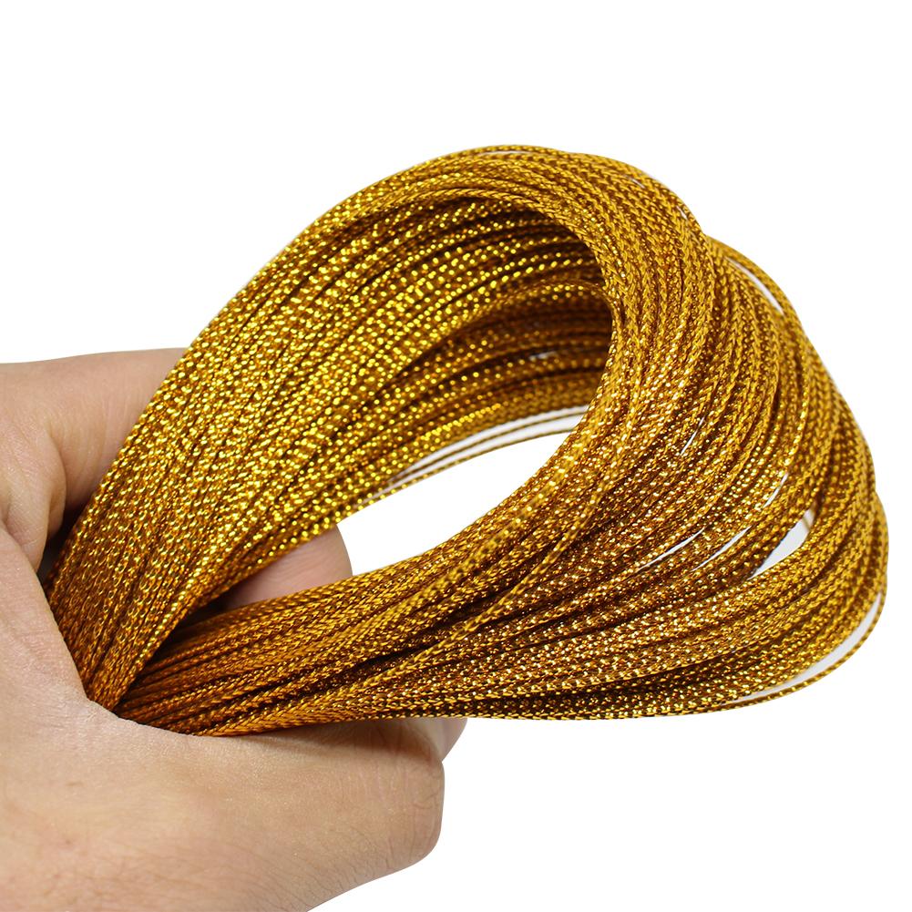 100M Packaging Metallic Cord Jewelry Thread Craft String DIY Tag Lanyard Packaging Tags For Clothing Toys Food Art Tools