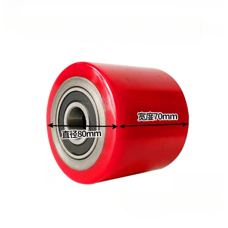 Hydrauliska palltruckshjul handpalltruckshjul 70*80*47*20mm pu med lager 6204