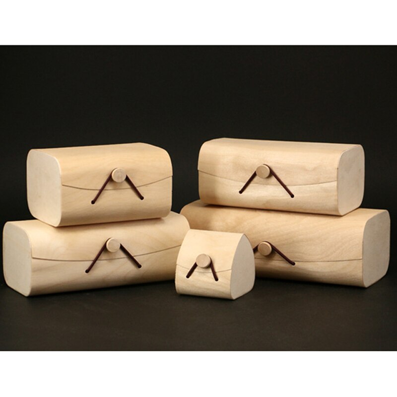 6 Pcs/lot Wood Color Wooden Tea Packaging Box Universal Black Tea Green Tea Packaging Box Jewelry Wood Box Buckle