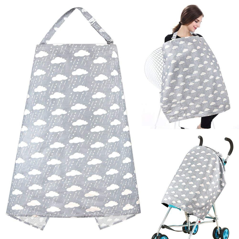 Multifunctionele borstvoedingshoes sjaal baby autostoel luifel hoes rekbare kinderwagen katoenen infinity sjaal voor baby