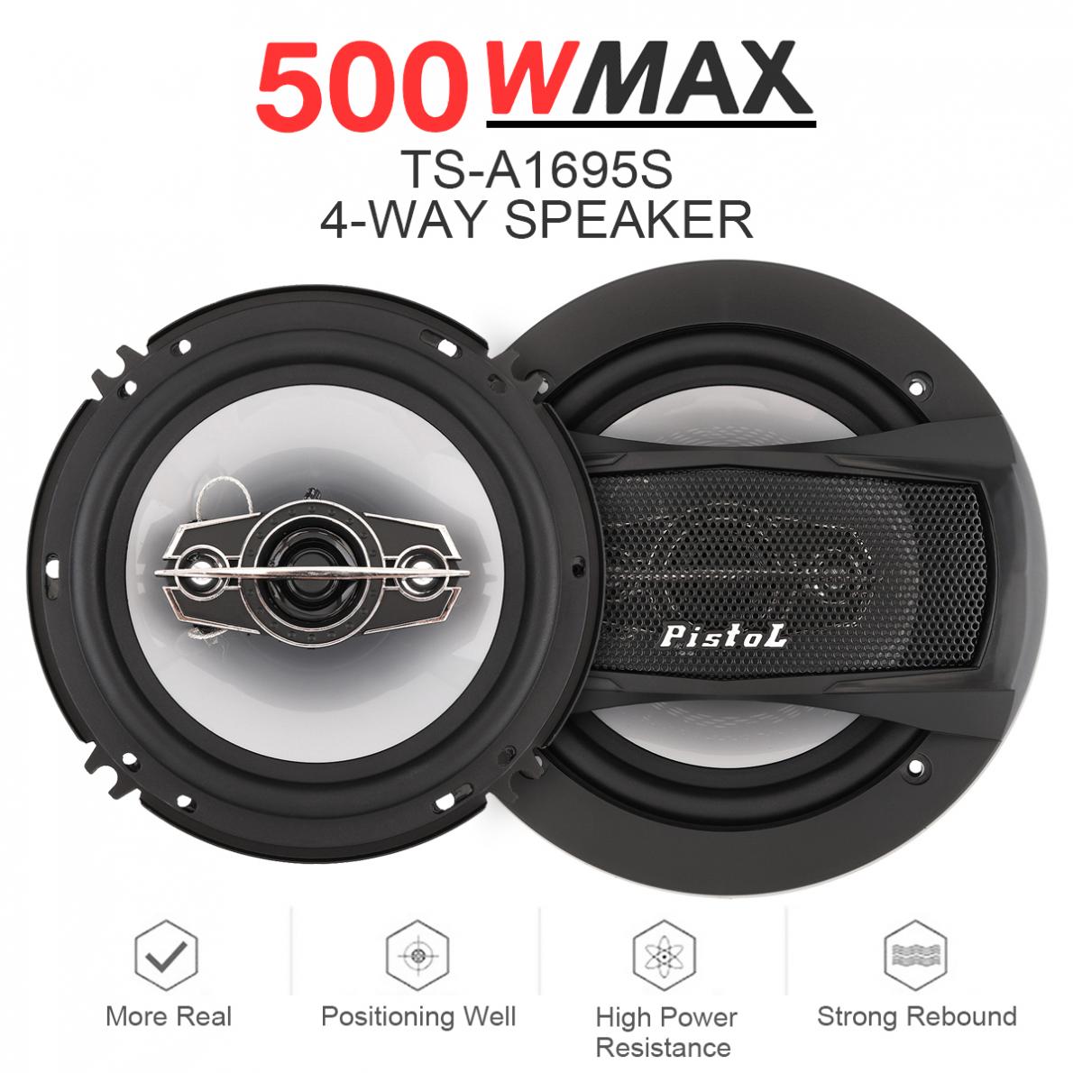 2 Stuks 6 Inch 12V 500W 4 Manier Auto Coaxiale Hifi Luidsprekers Auto Muziek Stereo Volledige Frequentiebereik speaker Niet-destructieve Installatie