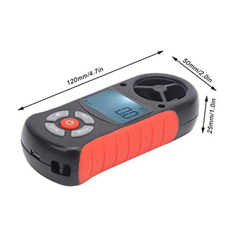 Altitude Meter LCD Anemometer Altitude Gauge Weather Instrument for Climbing Small Ultra-Light Hiking