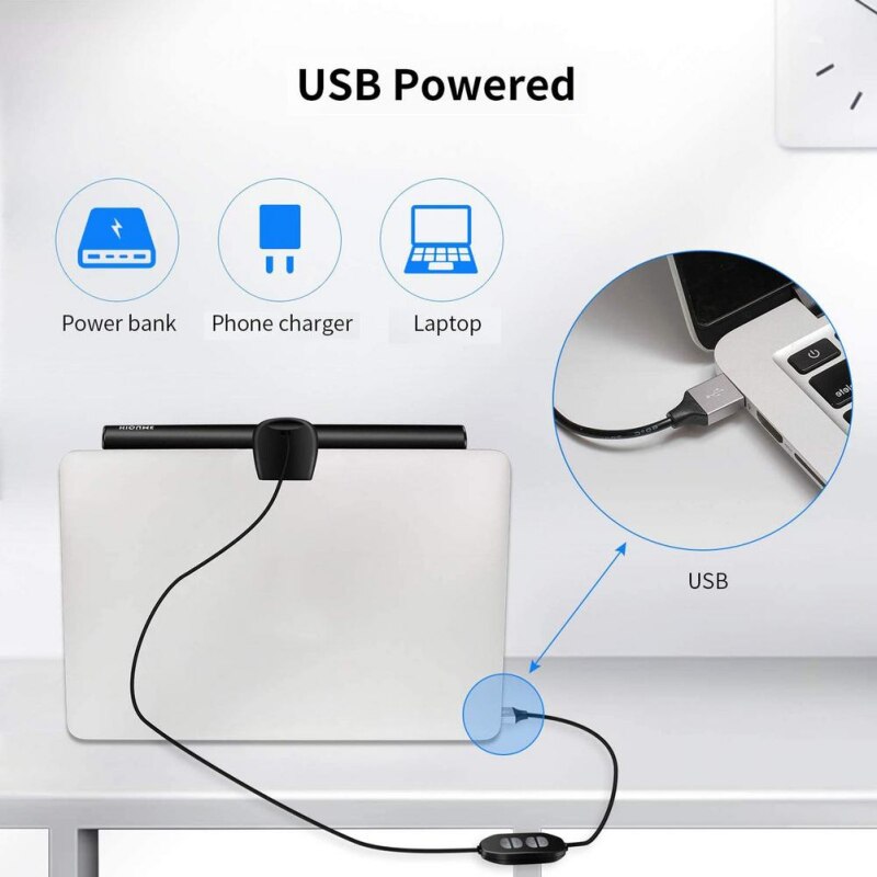 Led Desktop Tafellamp Oogbescherming Leeslamp Led Licht Dimbare Usb Bureaulampen Monitor Laptop Screen Lichtbalk