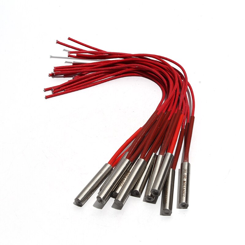 10pcs Cartridge Heating Element 8mm Tube 38/40/42/45/48mm Cartridge Resistors AC220V/110V/380V 60W/70W/80W Heater Parts 201SUS