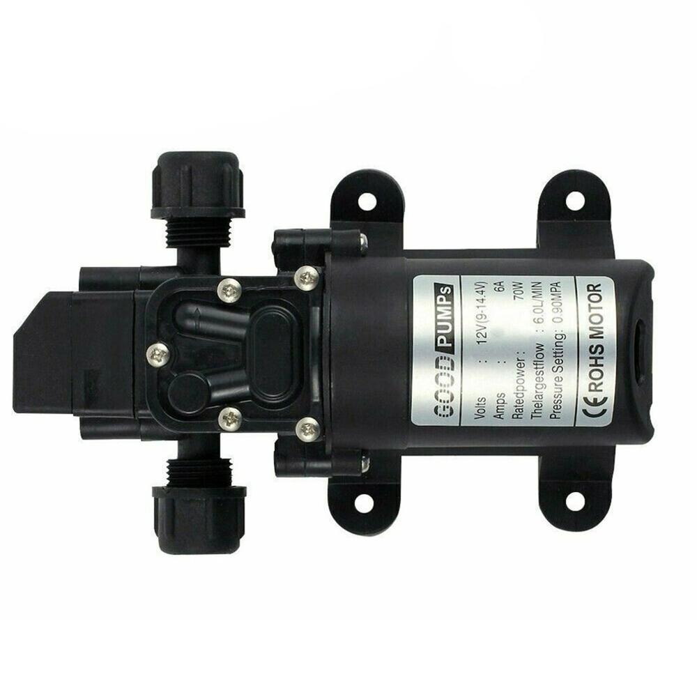 12V Water Pump 4.3Lpm Self-Priming Caravan Camping Boat Electric Car Wash Mini Pump Ribbed On Both Sides