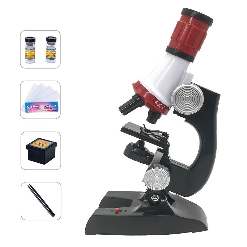 Kit de microscopio, kit de ciencia de microscopio para niños