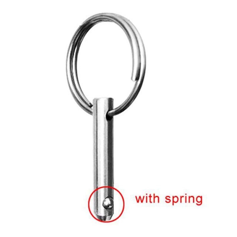4 Pcs Quick Release Pin 1/4 inch, Full 316 Stainless Steel, Bimini Top Pin, Marine Hardware, All Parts are Made of 316 Stainless