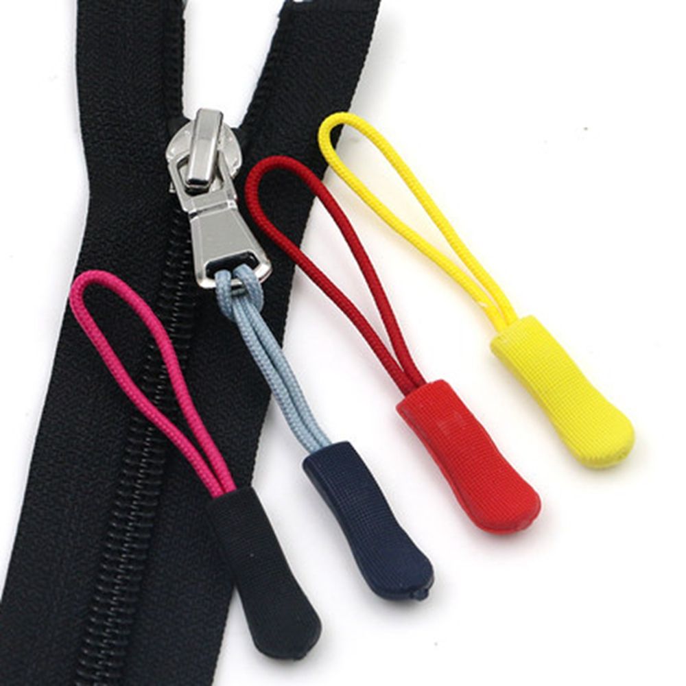 10Pcs Travel Bags Zipper Pull Puller End Fit Rope Tag Fixer Zip Cord Tab Replacement Clip Buckle for Sewing Clothes Backpack