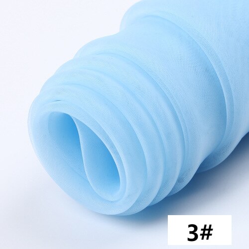 Tela de Organza de tul para costura de vestidos, faldas de tutú, boda, velos, cortinas, color negro, blanco, azul, rojo, por metro, 3M/5M/10M: 150cmx5M / 3