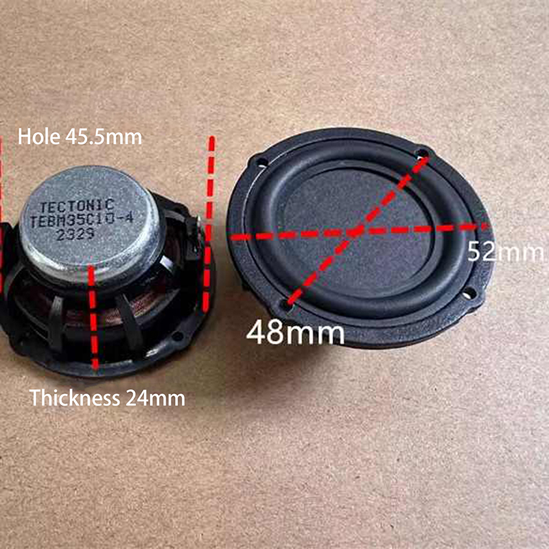 2 inch 52mm duitse voor tectonic high-end full-range luidspreker bmr technology plat paneel honingraatmembraan koortsniveau
