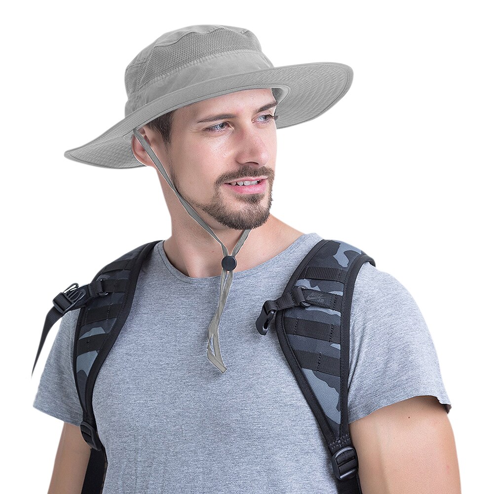 Outdoor Sun Protection Bucket hats for women Men Summer Big Wide Brim Hiking Fishing Travel Fisherman Basin Sun Caps gorras: 3