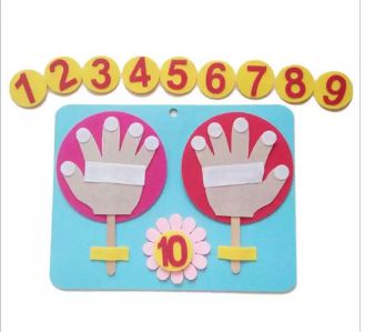 Gjør-det-selv ullfiltesett mattespill pedagogisk leketøy for barn barnehage undervisning kognisjon leker baby tidlig utdanning diy craft kit: E