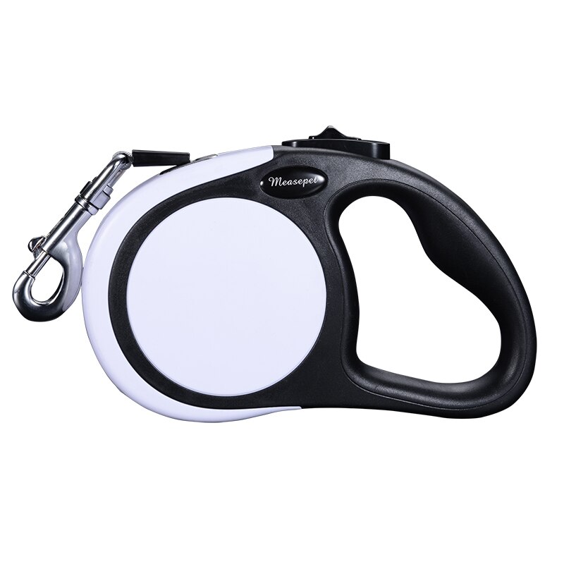5M 50KG Pet Retractable Leash ABS Large Medium Dog Automatic Walking Leash Lead: JF021 White
