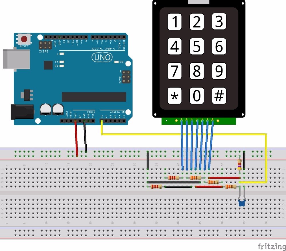 12 toetsen Toetsenbord 4X3 Membraan Matrix Toetsenbord Module Array Schakelaar voor Arduino DIYmall FZ0840B