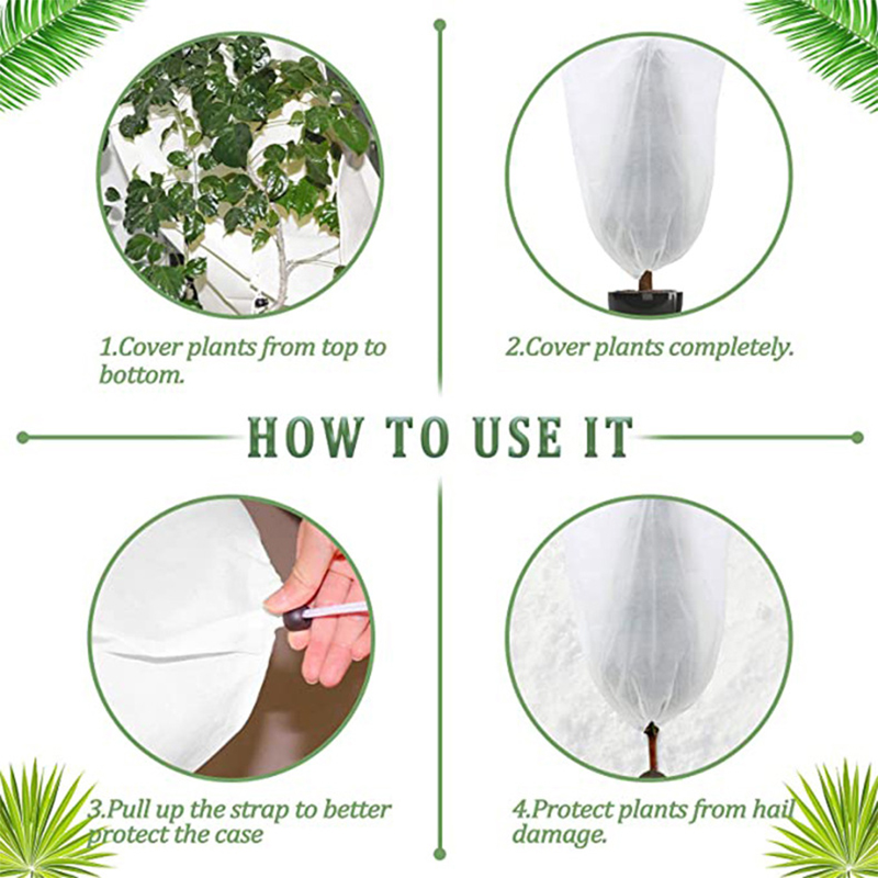 Cubierta de planta cálida para invierno, arbusto de árbol, bolsa protectora de plantas, protección contra heladas para patio, plantas de jardín, árbol pequeño contra el frío