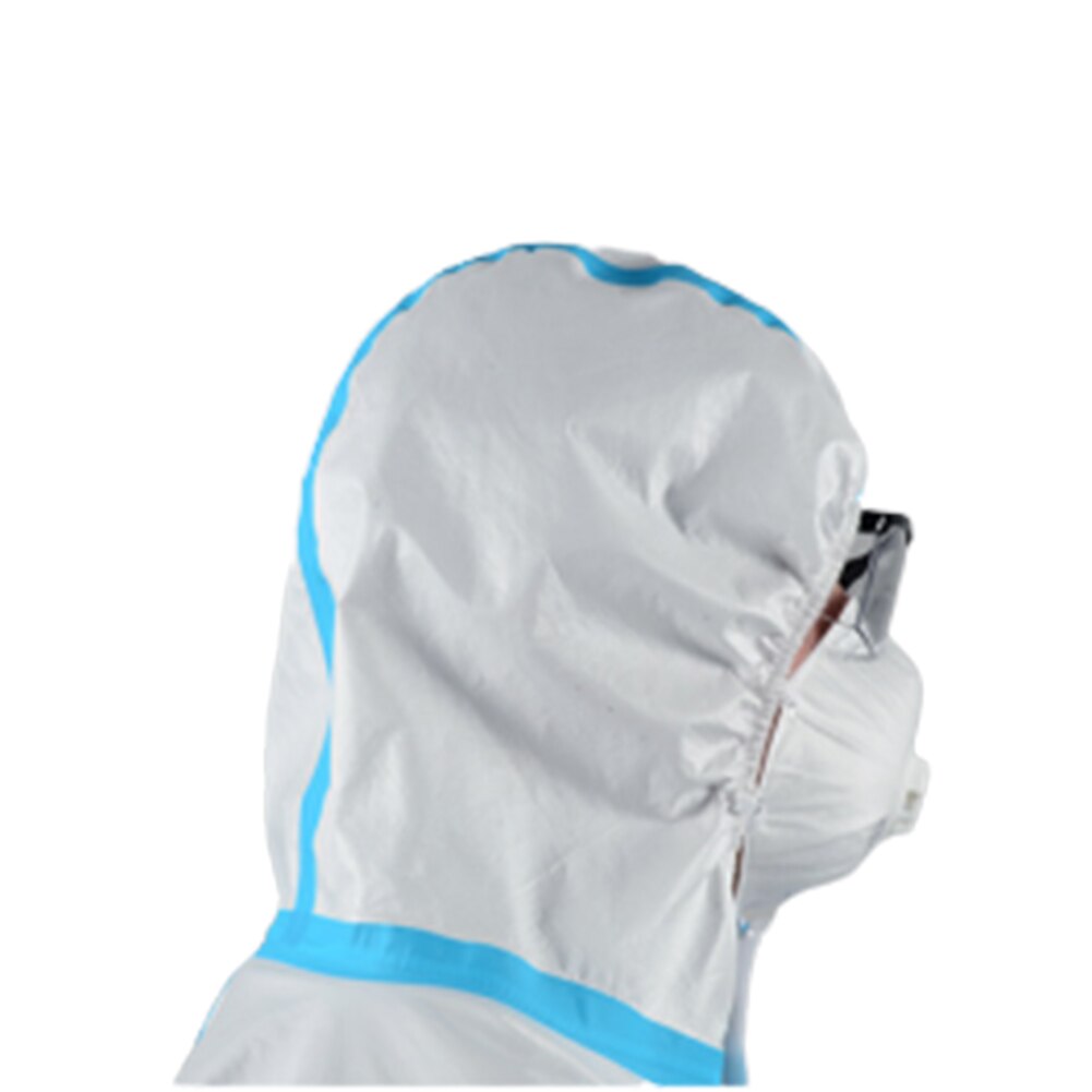 Disposable Full coverage isolation protective clothing laboratory protective clothing Dustproof protective clothing White