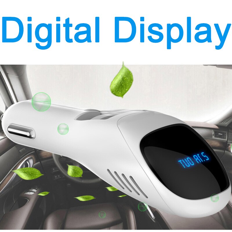 Car Negative Ions Air Purifier Ionizer Dual USB Port 12V Mini freshener Fresh Air Anion Ionic Purifier Oxygen Bar Ozone Cleaner