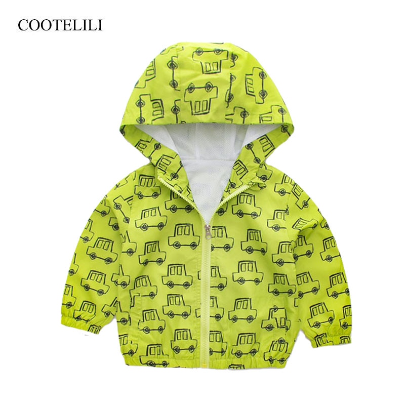 COOTELILI Frühling Herbst Baby Jungen Mädchen Kleidung Kinder Jacke Grün Auto Teenager Kinder Kleidung Sonnencreme Oberbekleidung